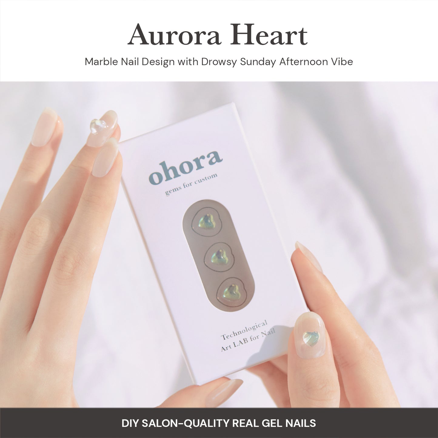 Ohora-Deutschland-UV Nagelfolie-Nail wraps-Ohora Aurora Heart Gemstones-Blush&Cherry - Blush and Cherry