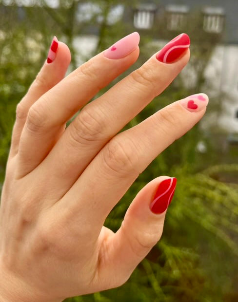 Hey, Be My Valentine-UV Nail Wraps-Blush&Cherry - Blush and Cherry - Heyhae UV Gel Folien - Premium Solar