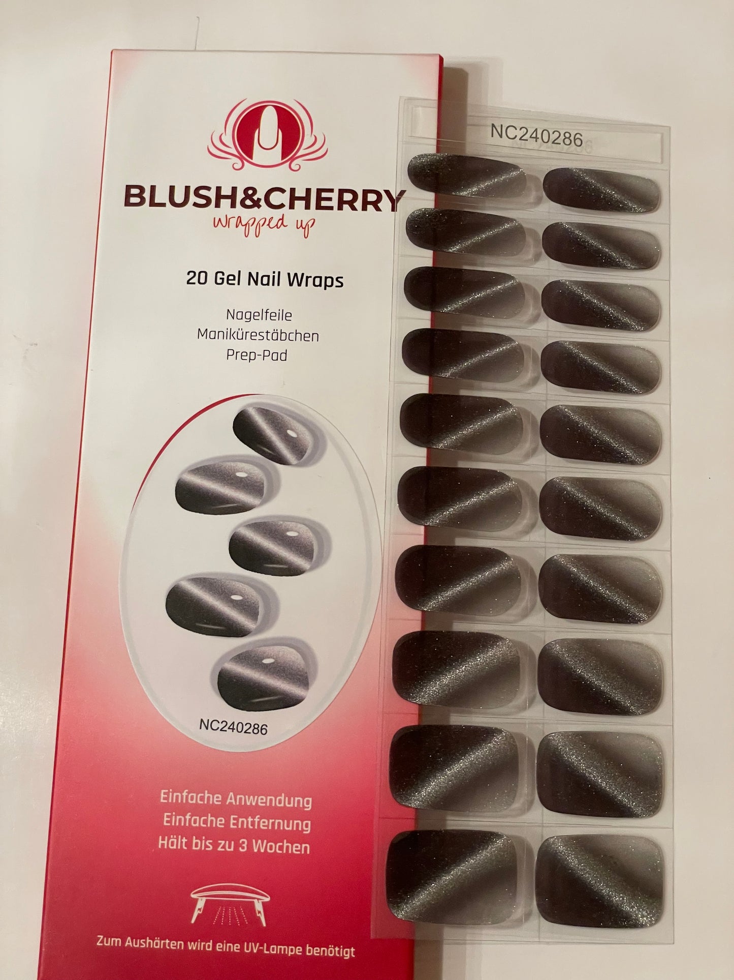 UV Silver Smoke 20er-Blush&Cherry-Blush and Cherry - UV Gel Folien