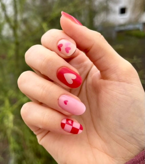 Hey, Be My Valentine-UV Nail Wraps-Blush&Cherry - Blush and Cherry - Heyhae UV Gel Folien - Premium Solar