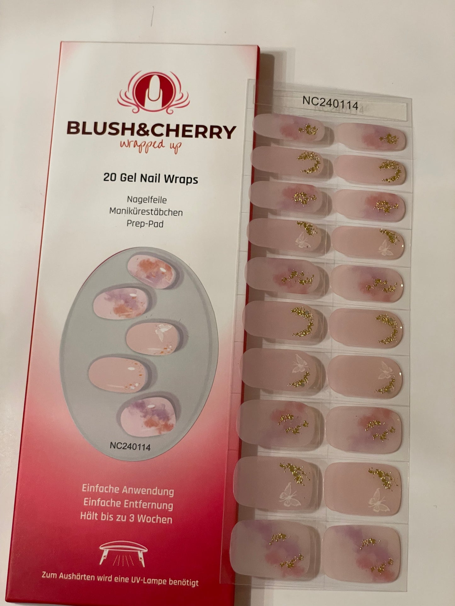 UV Royal Papillon 20er-Blush&Cherry-Blush and Cherry - UV Gel Folien