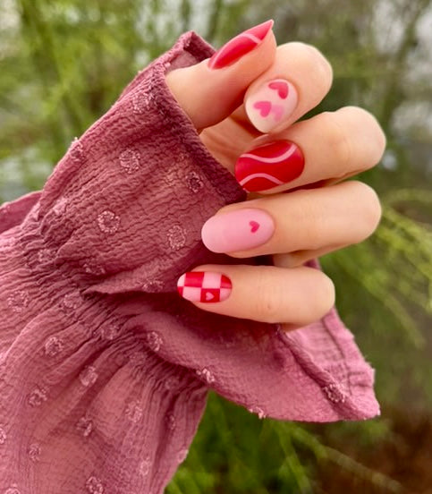Hey, Be My Valentine-UV Nail Wraps-Blush&Cherry - Blush and Cherry - Heyhae UV Gel Folien - Premium Solar