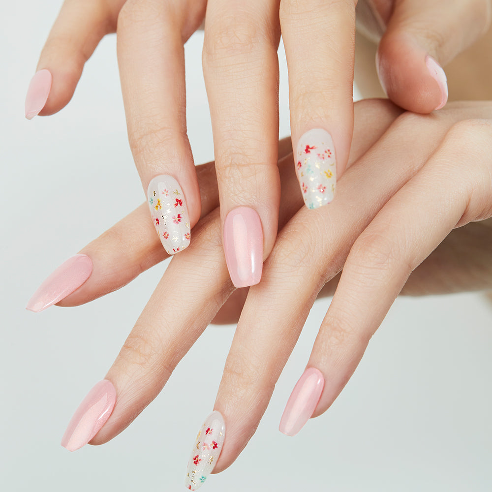 UV Ohora N Flower Champagne US Size-Blush&Cherry-Ohora premium UV Gel Folien - Blush and Cherry