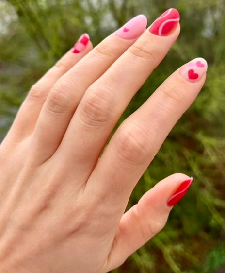 Hey, Be My Valentine-UV Nail Wraps-Blush&Cherry - Blush and Cherry - Heyhae UV Gel Folien - Premium Solar