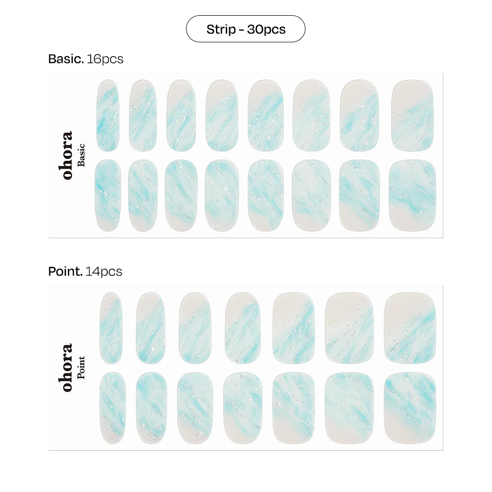Ohora-Deutschland-UV Nagelfolie-Nail wraps-UV Ohora N Summer Wave US Size-Blush&Cherry - Blush and Cherry