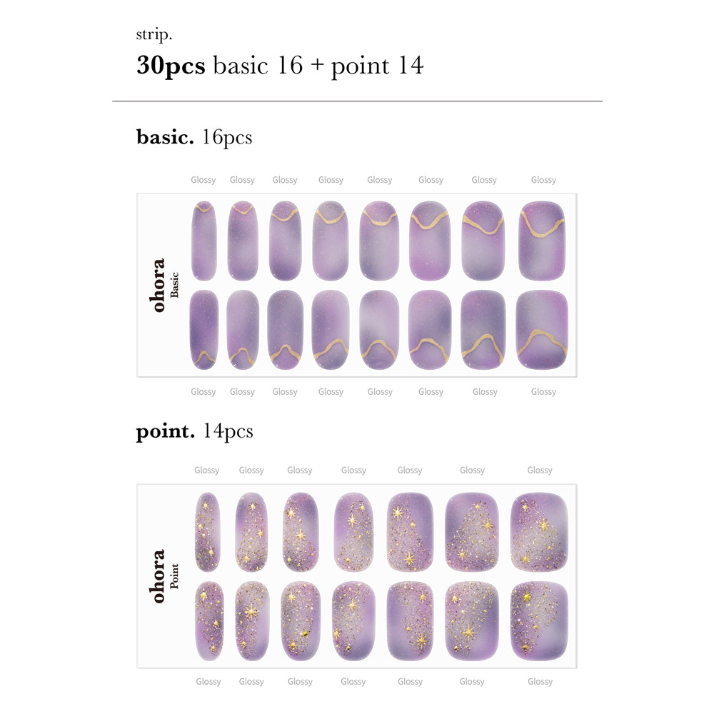 Ohora Deutschland UV Gelfolie Nagelfolie Nail wraps Blush&Cherry Ohora N Twinkle Night