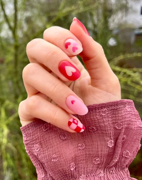 Hey, Be My Valentine-UV Nail Wraps-Blush&Cherry - Blush and Cherry - Heyhae UV Gel Folien - Premium Solar