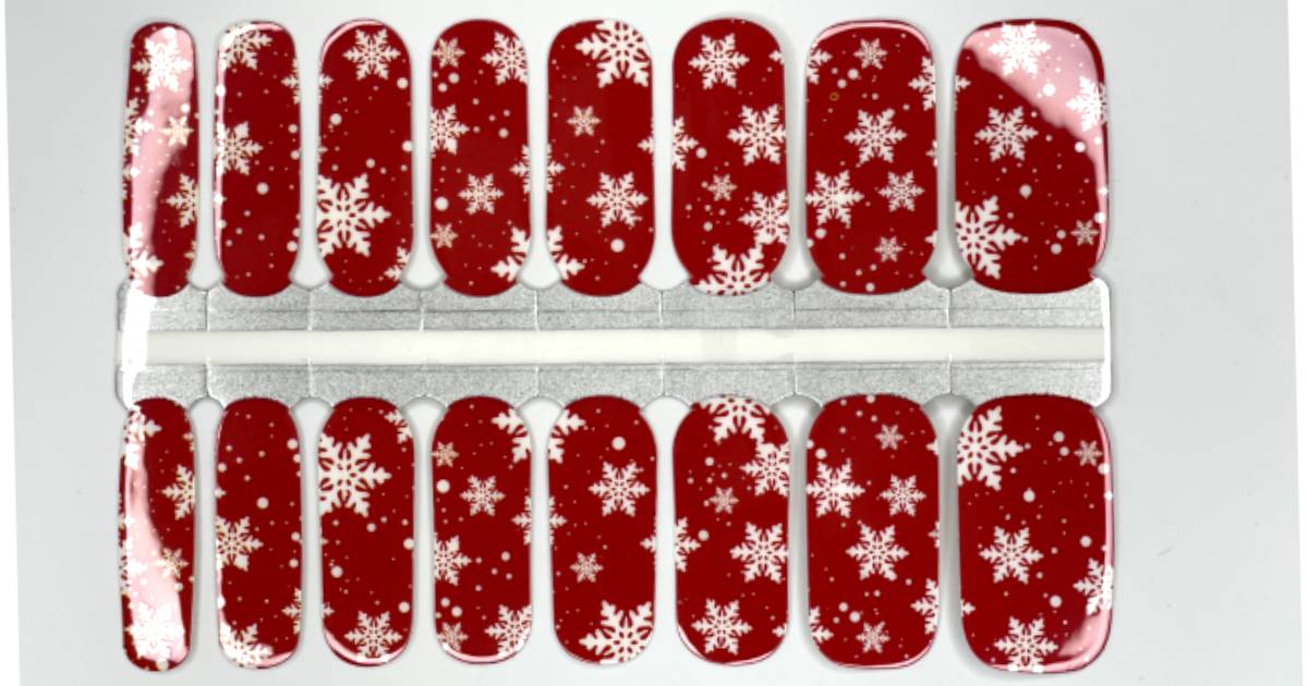 Nagelfolie Nail wraps Blush&Cherry Crystal Red