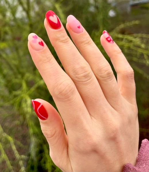 Hey, Be My Valentine-UV Nail Wraps-Blush&Cherry - Blush and Cherry - Heyhae UV Gel Folien - Premium Solar