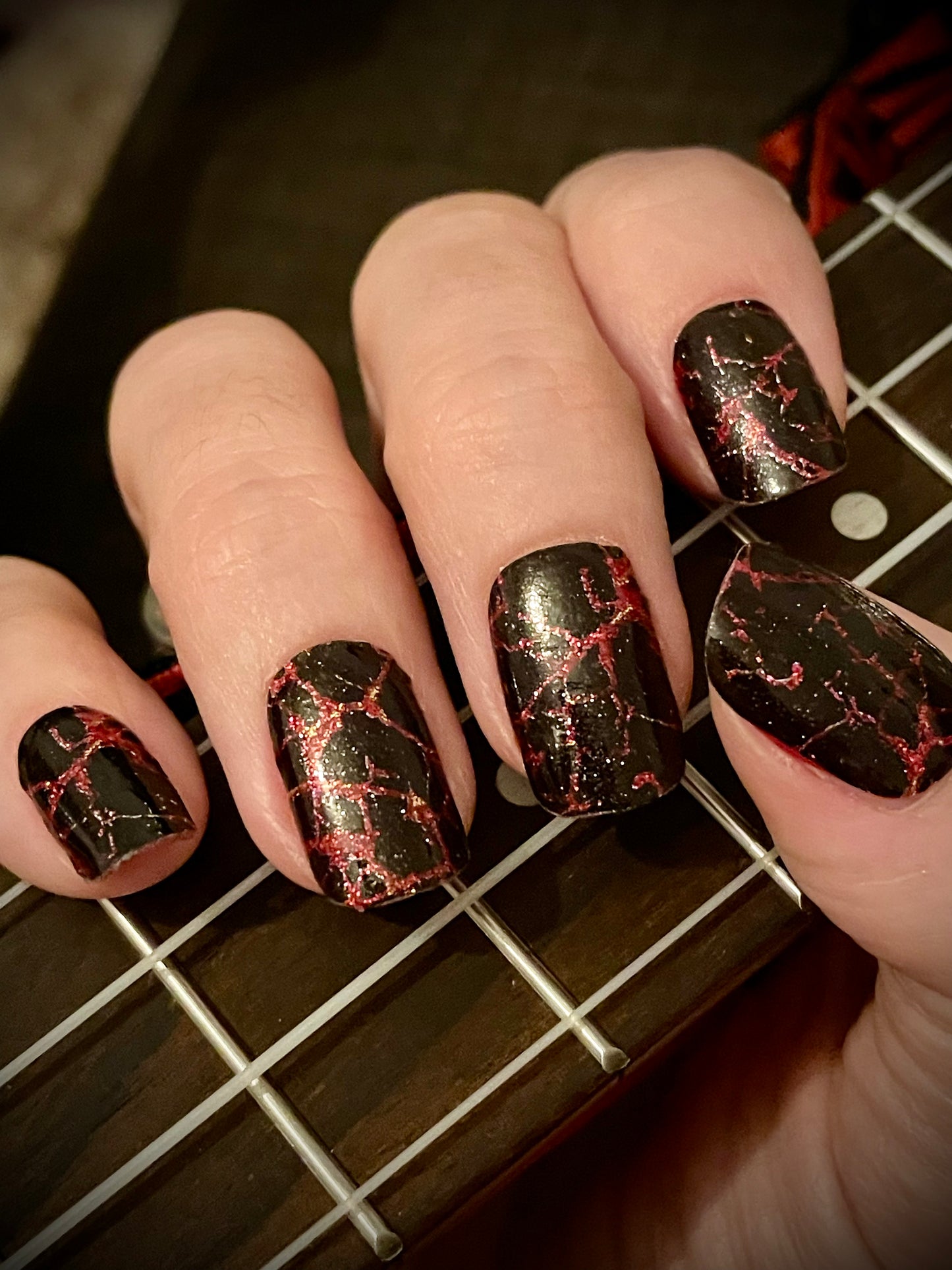 Red Crackle 16er-Blush&Cherry - Blush and Cherry - Nagelfolien ohne UV