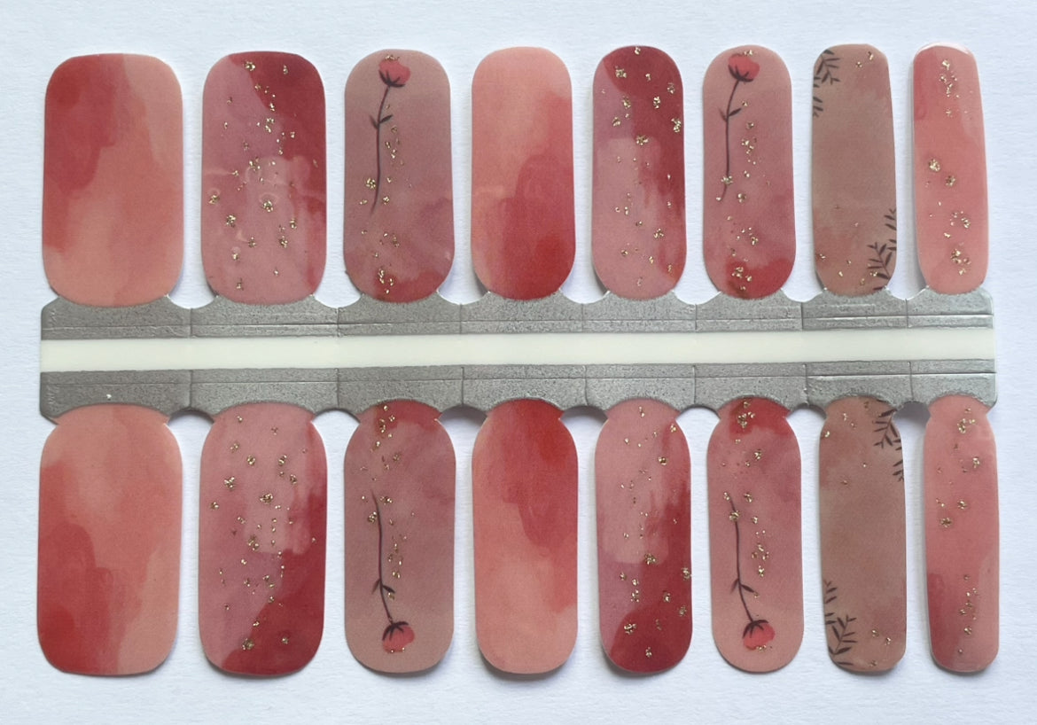 Kiss My Tulips 16er-Blush&Cherry - Blush and Cherry - Nagelfolien ohne UV