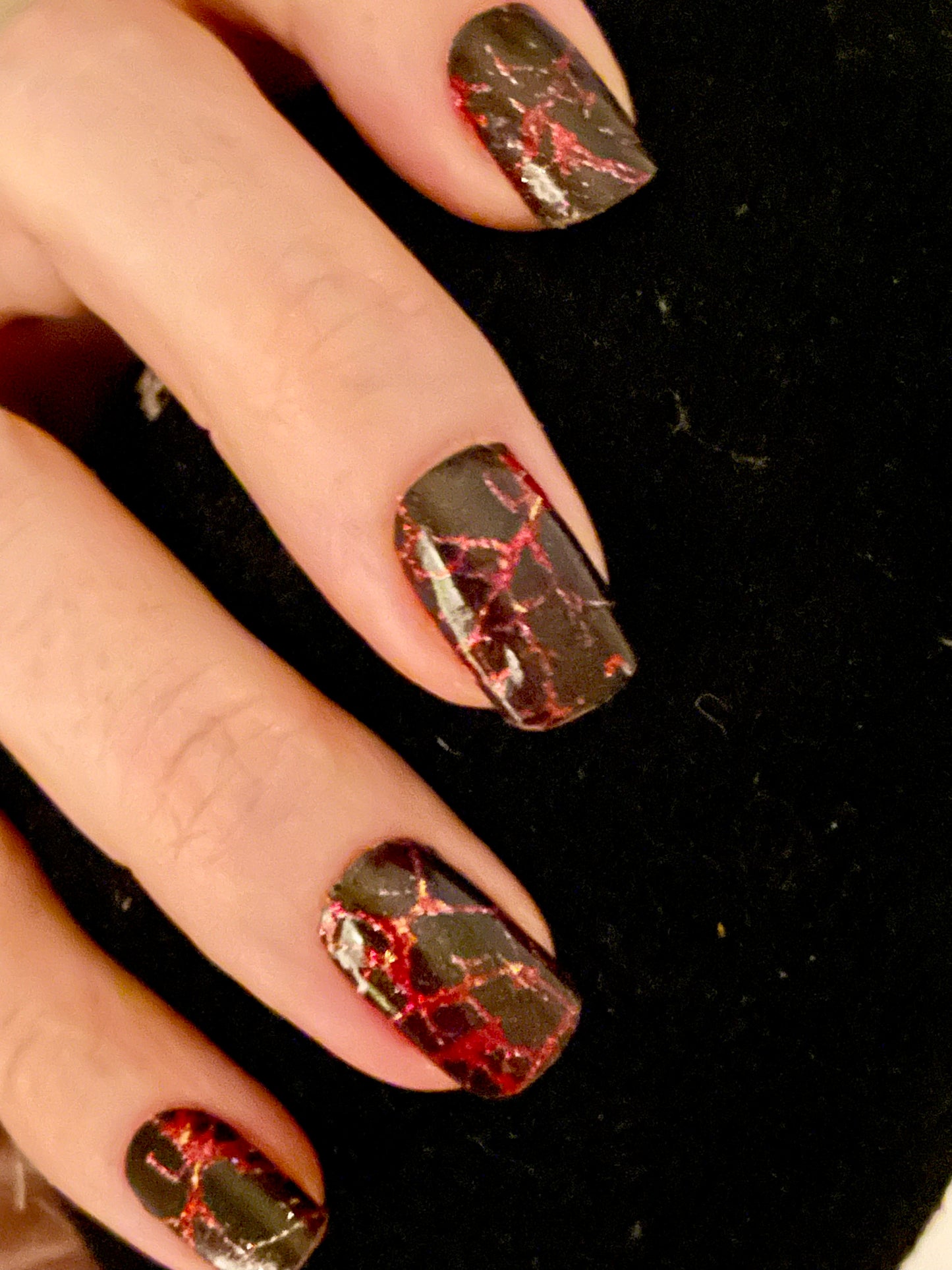 Red Crackle 16er-Blush&Cherry - Blush and Cherry - Nagelfolien ohne UV