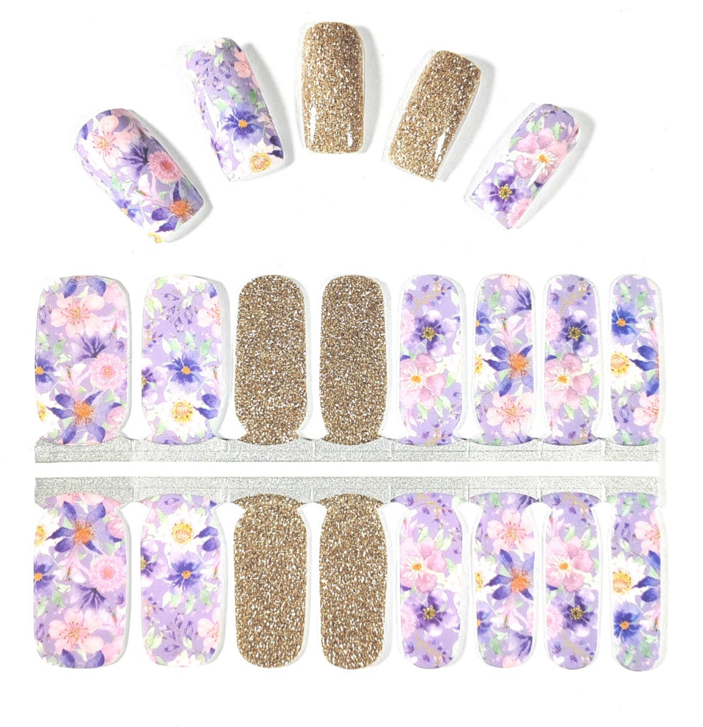Wildflower Meadow 16er-Blush&Cherry - Blush and Cherry - Nagelfolien ohne UV