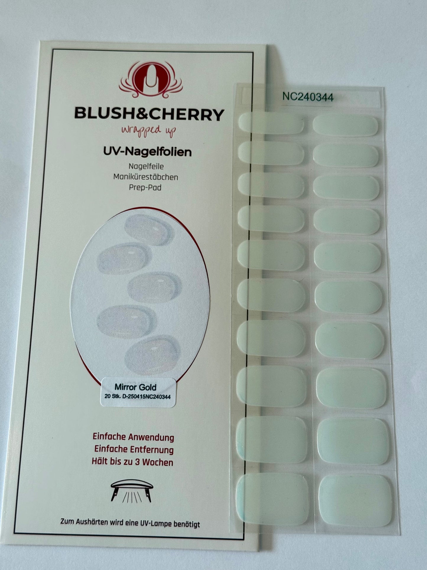 UV Mirror Gold 20er-Blush&Cherry-Blush and Cherry - UV Gel Folien
