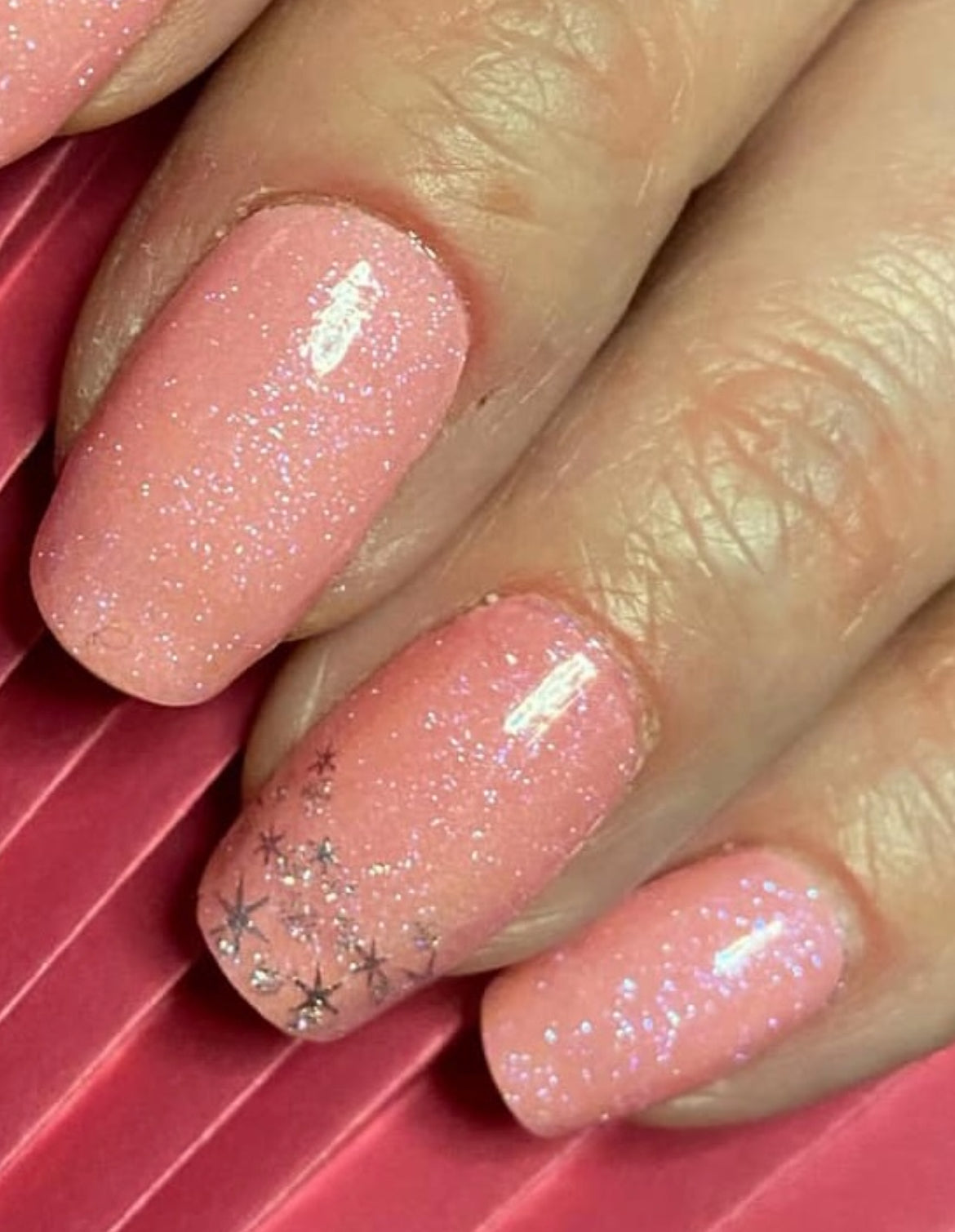Starfall 16er (auch als Overlay)-Blush&Cherry-Exklusiv-Blush&Cherry-Blush and Cherry-Nagelfolien-Non UV-Ohne UV
