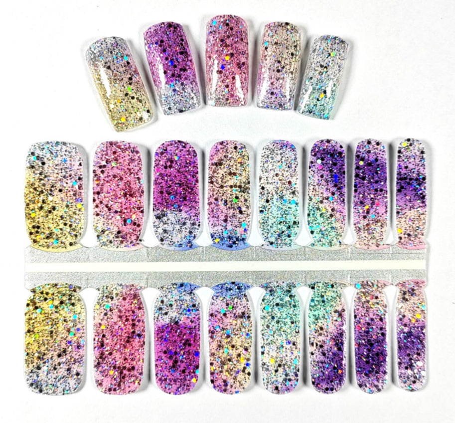 Cosmic Flare 16er-Blush&Cherry - Blush and Cherry - Nagelfolien ohne UV