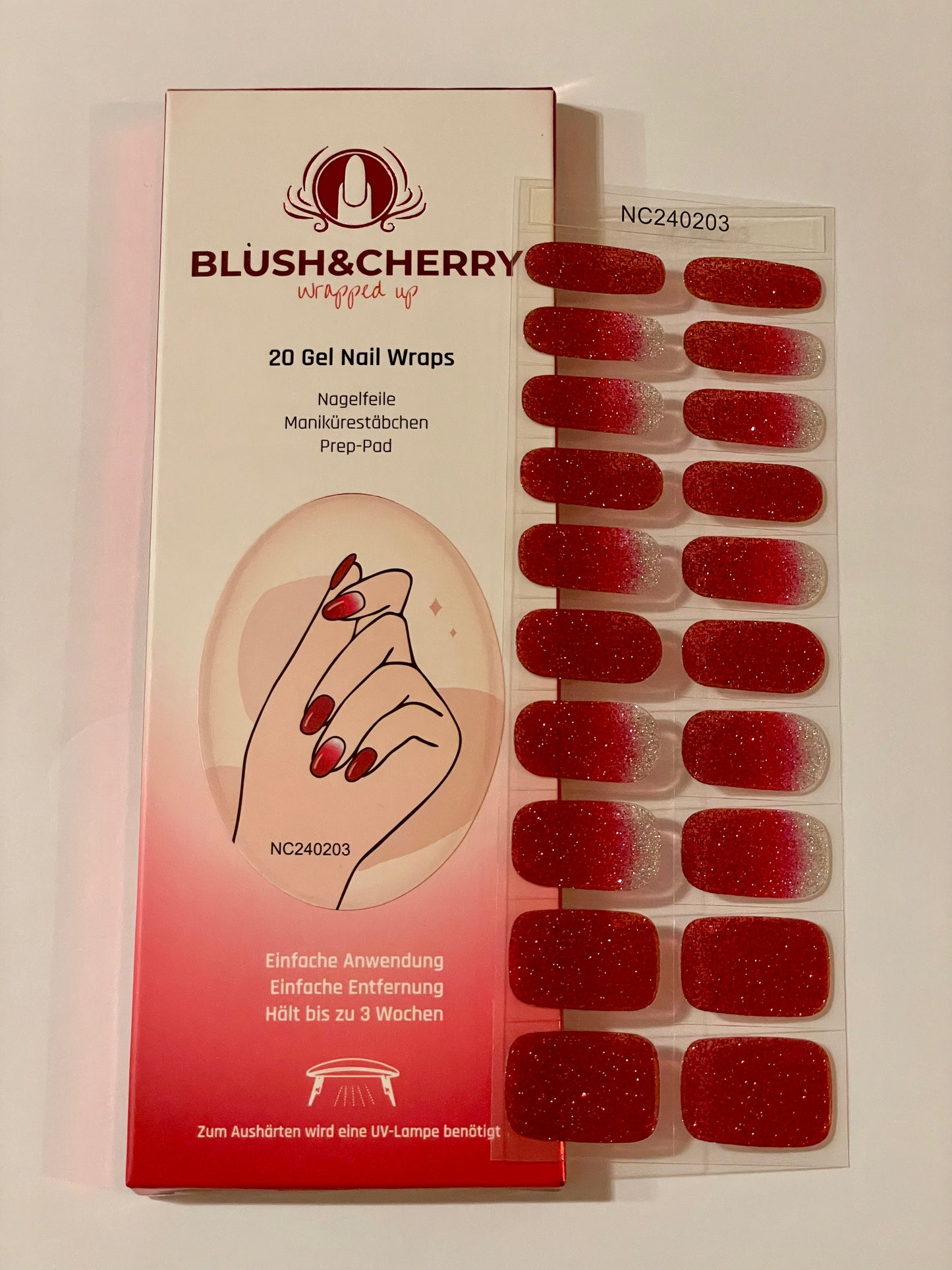 UV Cherry Pop 20er-Blush&Cherry-Blush and Cherry - UV Gel Folien