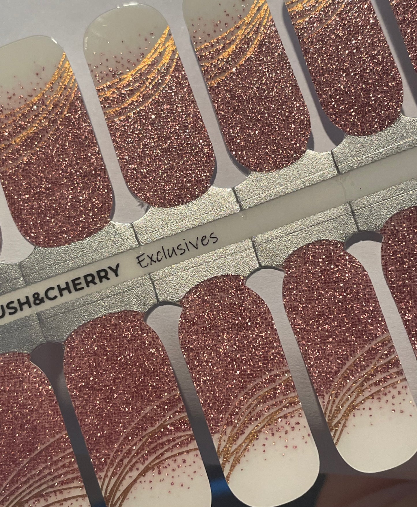 Gleam Spirit 16er Overlay-Blush&Cherry-Exklusiv-Blush&Cherry-Blush and Cherry-Nagelfolien-Non UV-Ohne UV