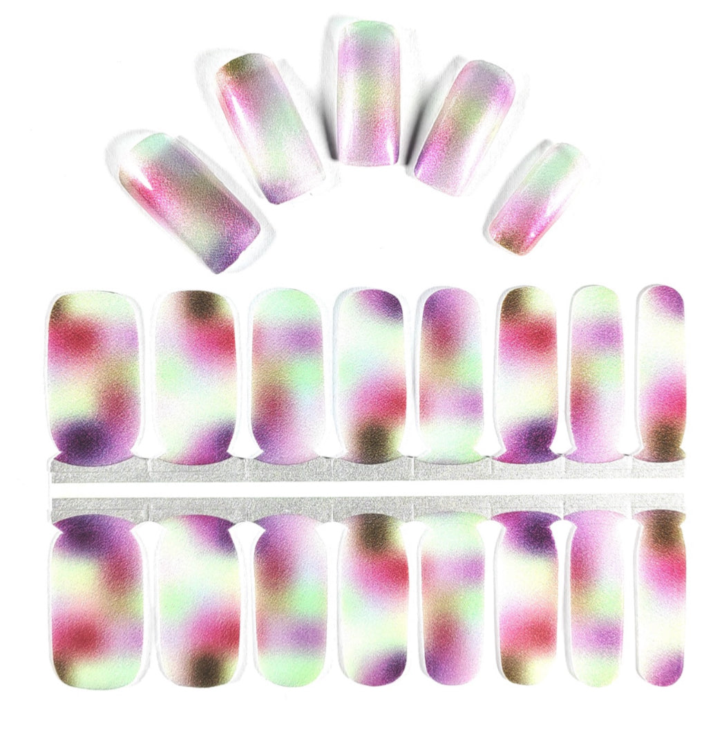 Blurry Meadow 16er-Blush&Cherry - Blush and Cherry - Nagelfolien ohne UV