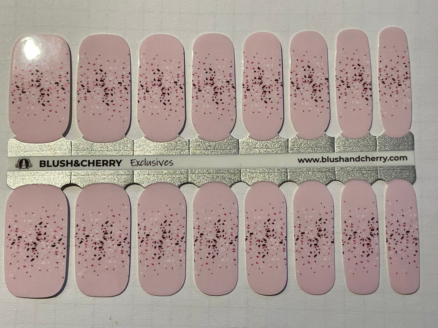 Cupcake Sprinkles 16er-Blush&Cherry-Exklusiv-Blush&Cherry-Blush and Cherry-Nagelfolien-Non UV-Ohne UV