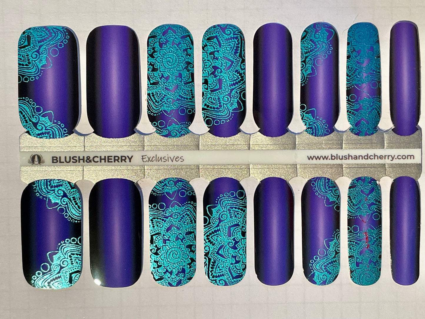 Sapphire Silk 16er-Blush&Cherry-Exklusiv-Blush&Cherry-Blush and Cherry-Nagelfolien-Non UV-Ohne UV