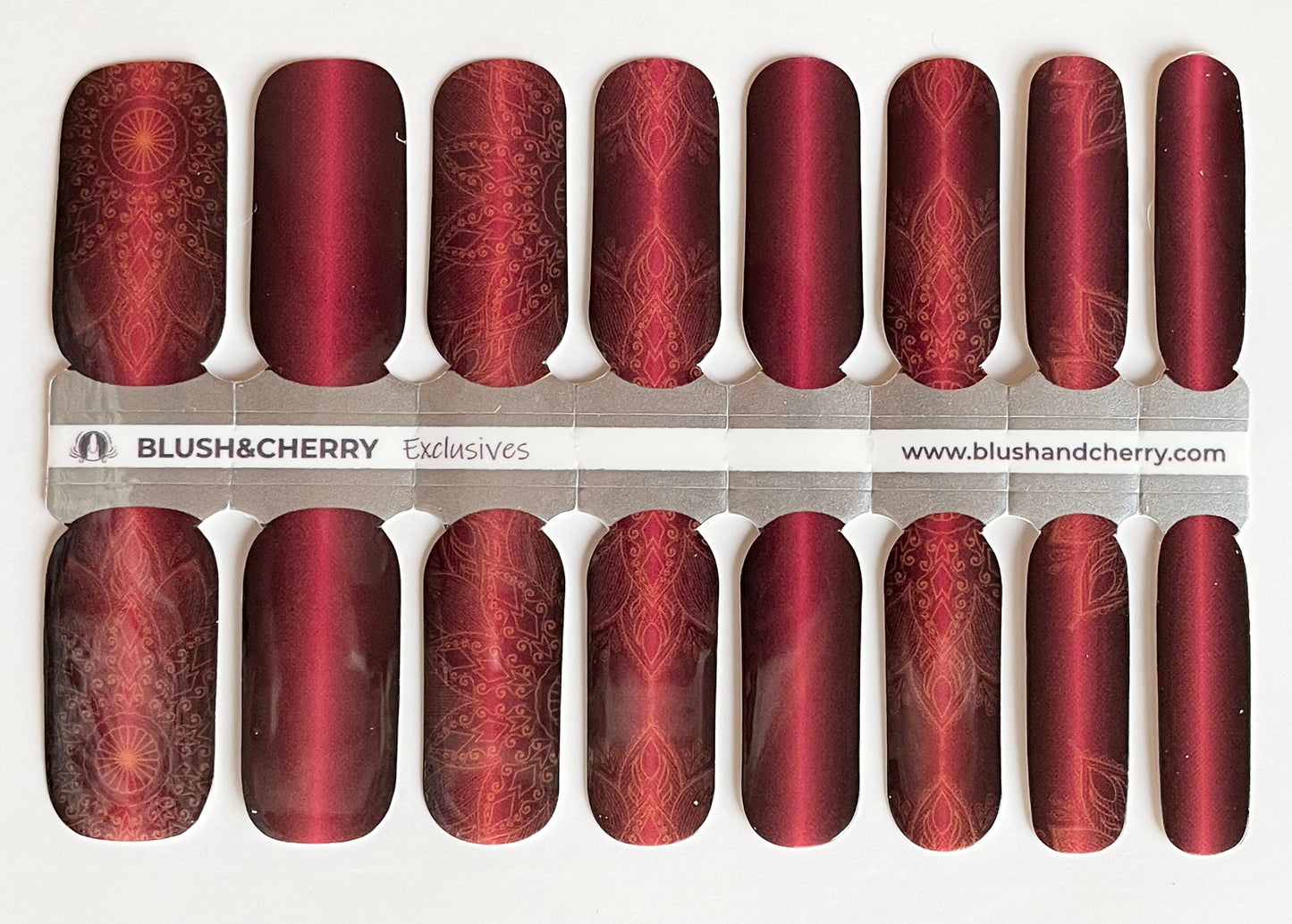 Grapevine Fires 16er-Blush&Cherry-Exklusiv-Blush&Cherry-Blush and Cherry-Nagelfolien-Non UV-Ohne UV