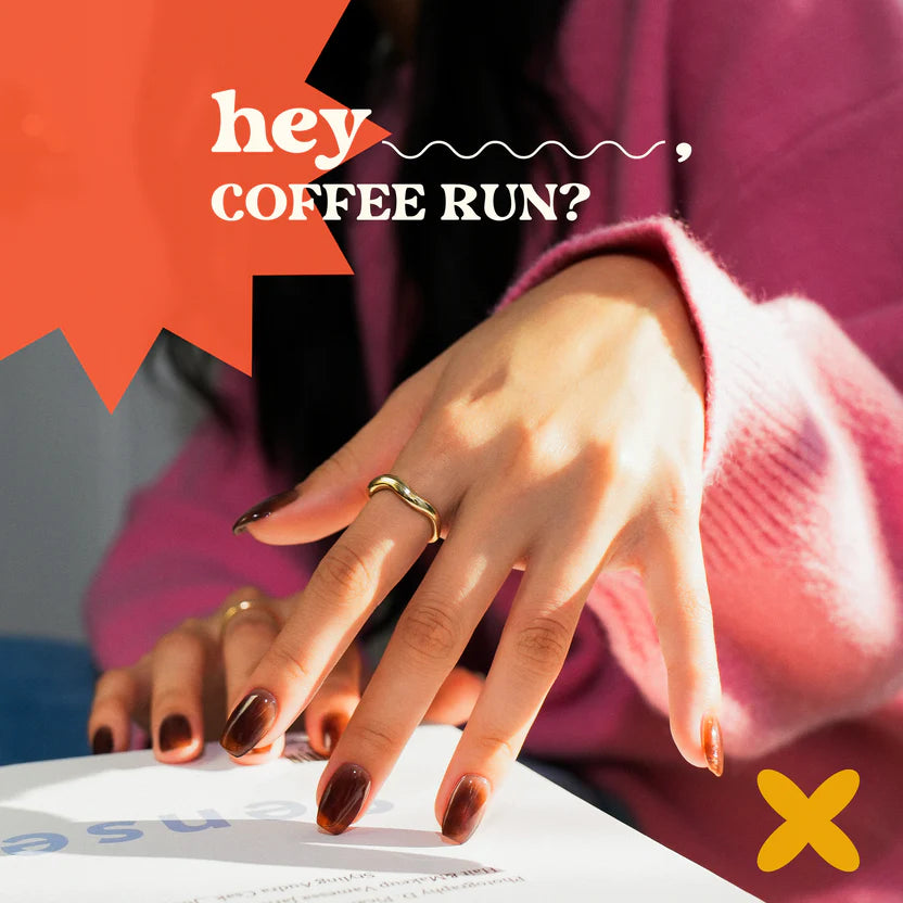 Hey, Coffee Run?-UV Nail Wraps-Blush&Cherry - Blush and Cherry - Heyhae UV Gel Folien - Premium Solar