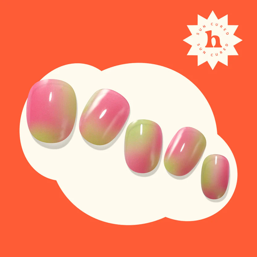 Hey, Let’s Go Tan-UV Nail Wraps-Blush&Cherry - Blush and Cherry - Heyhae UV Gel Folien - Premium Solar