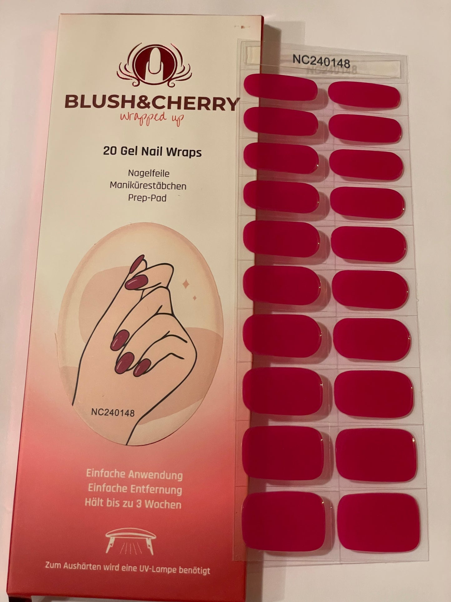 UV Hot Pink 20er-Blush&Cherry-Blush and Cherry - UV Gel Folien