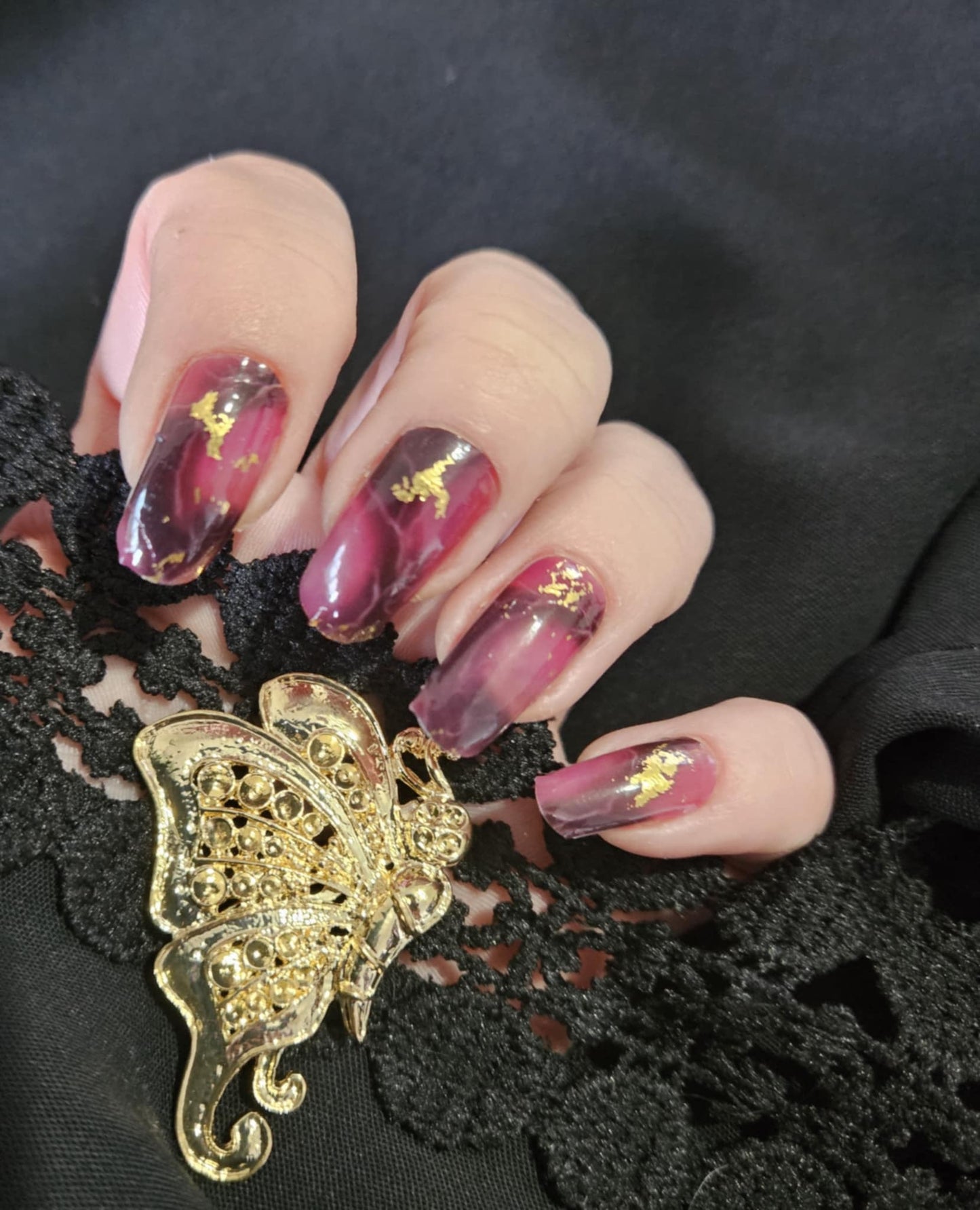 Crimson Marble 16er-Blush&Cherry - Blush and Cherry - Nagelfolien ohne UV