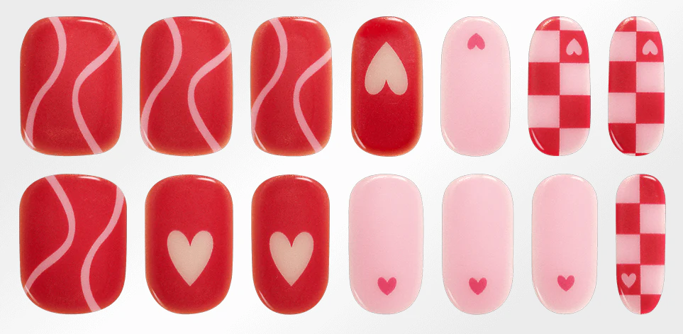 Hey, Be My Valentine-UV Nail Wraps-Blush&Cherry - Blush and Cherry - Heyhae UV Gel Folien - Premium Solar