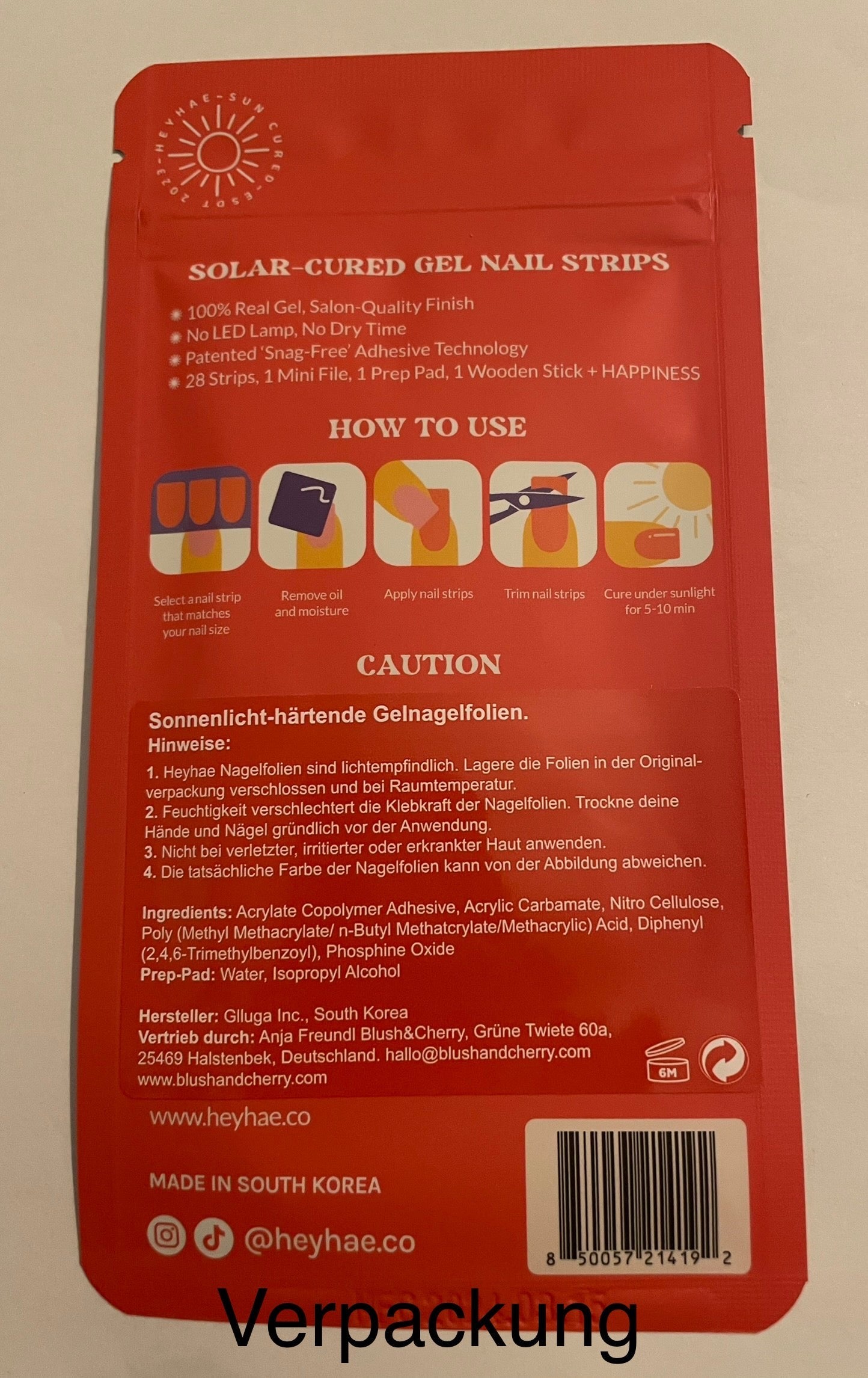 Hey, You’re A Gem-Blush&Cherry - Blush and Cherry - Heyhae UV Gel Folien - Premium Solar