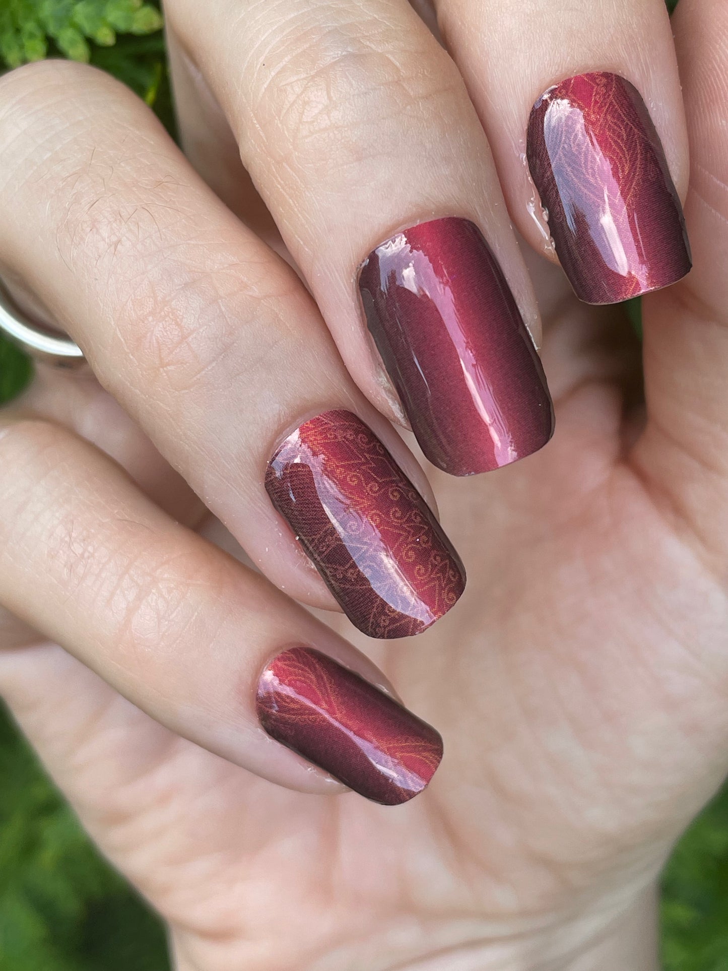 Grapevine Fires 16er-Blush&Cherry-Exklusiv-Blush&Cherry-Blush and Cherry-Nagelfolien-Non UV-Ohne UV