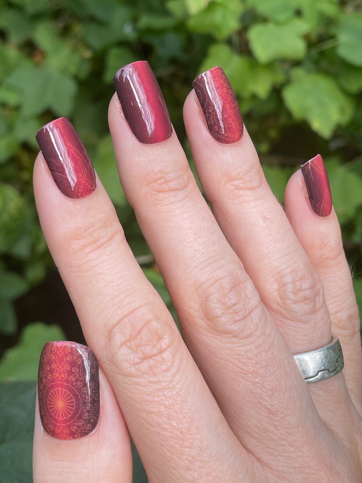 Grapevine Fires 16er-Blush&Cherry-Exklusiv-Blush&Cherry-Blush and Cherry-Nagelfolien-Non UV-Ohne UV