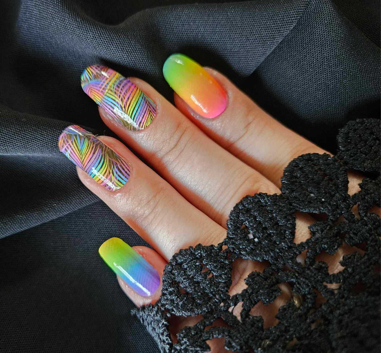 Rainbow Lush 16er-Blush&Cherry - Blush and Cherry - Nagelfolien ohne UV