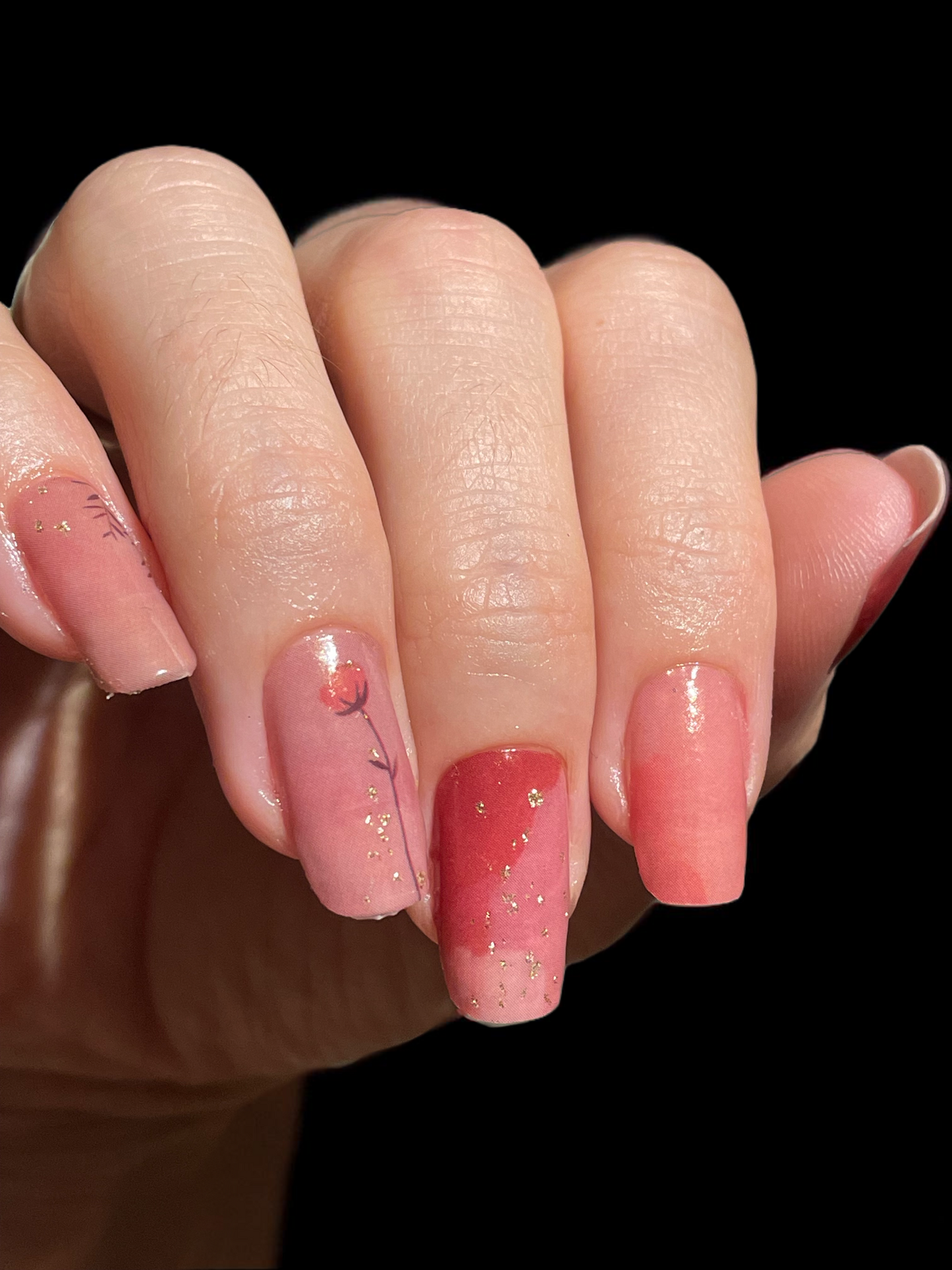 Kiss My Tulips 16er-Blush&Cherry - Blush and Cherry - Nagelfolien ohne UV