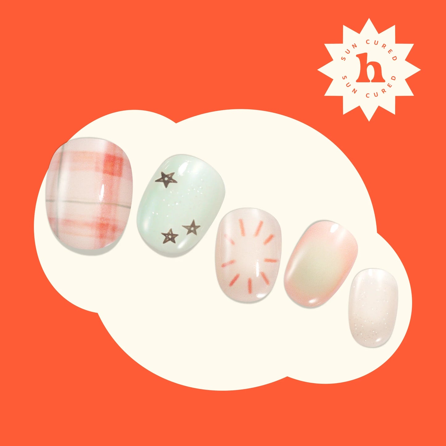 Hayhae-UV Nagelfolien-Premium- Nail wrap - Deutschland - uv gel nagelfolien - Hey, Seas The Day!-Blush&Cherry - Blush and Cherry