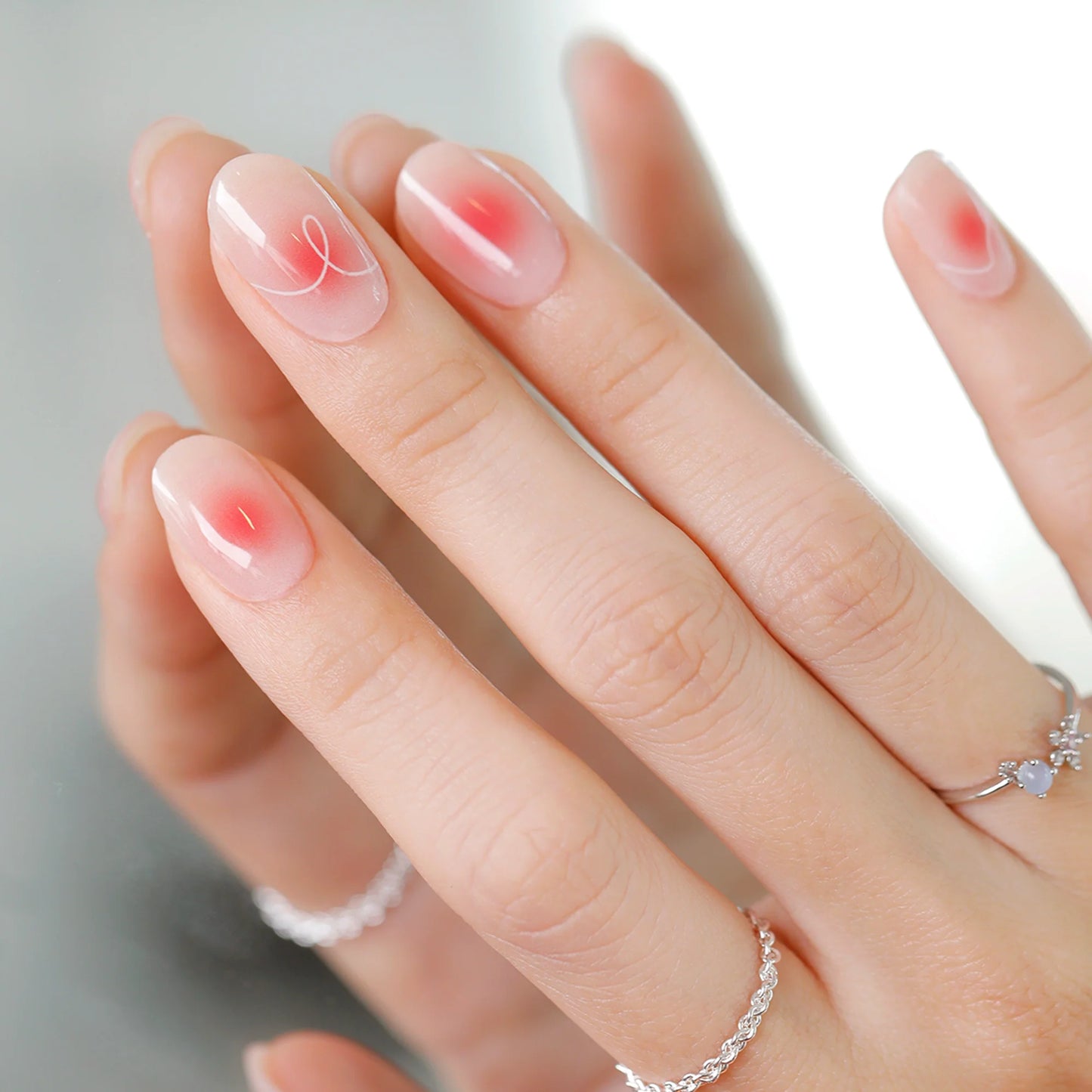 Hayhae-UV Nagelfolien-Premium- Nail wrap - Deutschland - uv gel nagelfolien - Hey, Make Me Blush-Blush&Cherry - Blush and Cherry