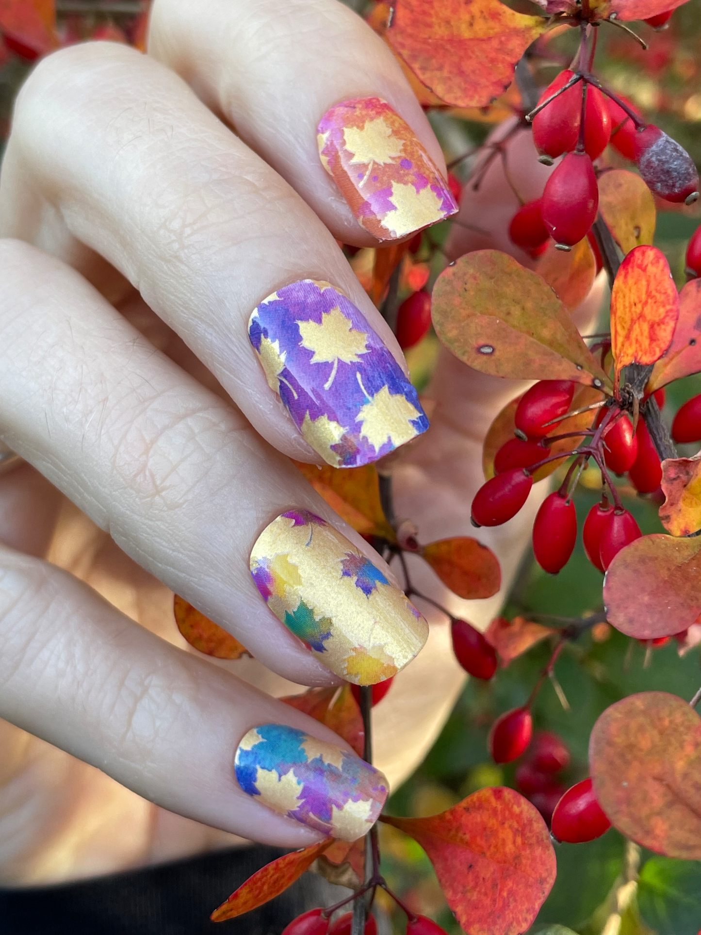 Indian Summer 16er-Blush&Cherry - Blush and Cherry - Nagelfolien ohne UV
