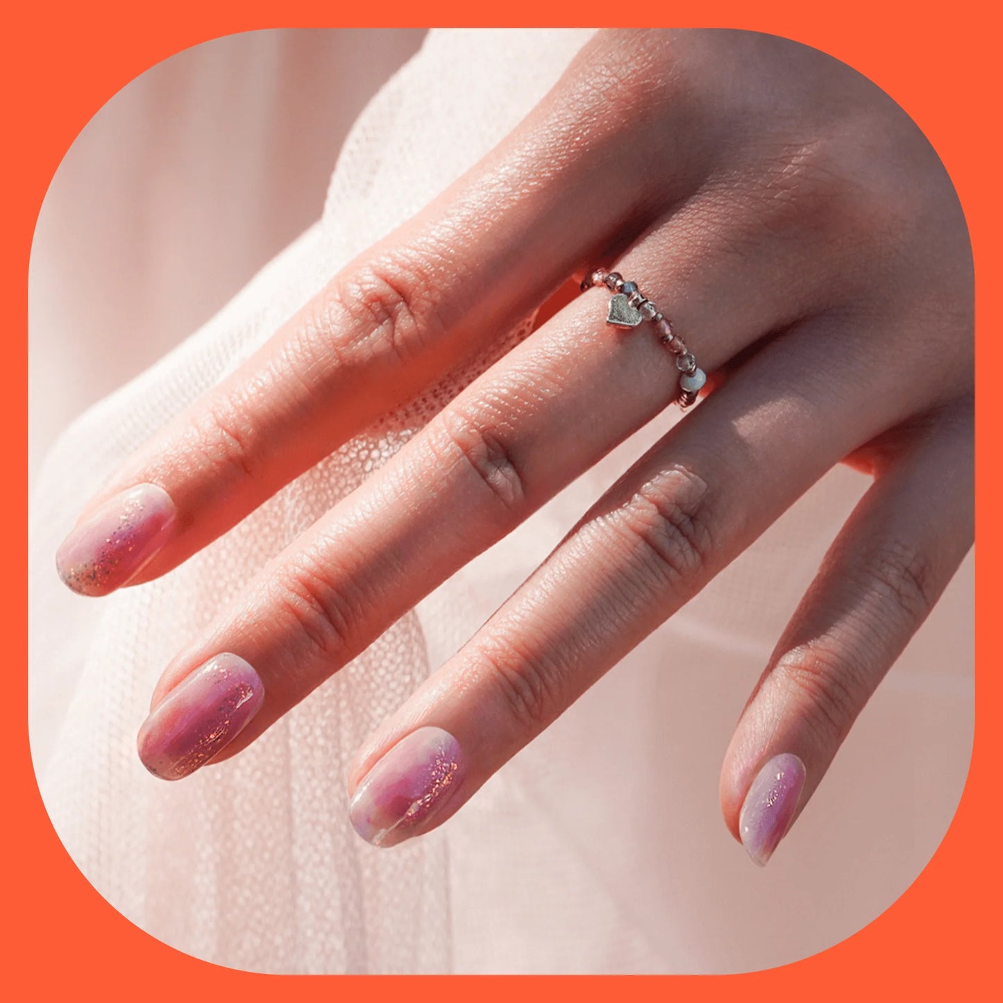 Hey, I Pink It’s Love-UV Nail Wraps-Blush&Cherry - Blush and Cherry - Heyhae UV Gel Folien - Premium Solar