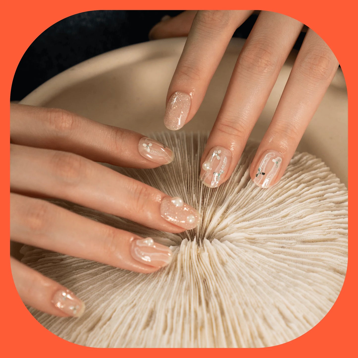 Hey, It’s Enchanted Glow-UV Nail Wraps-Blush&Cherry - Blush and Cherry - Heyhae UV Gel Folien - Premium Solar