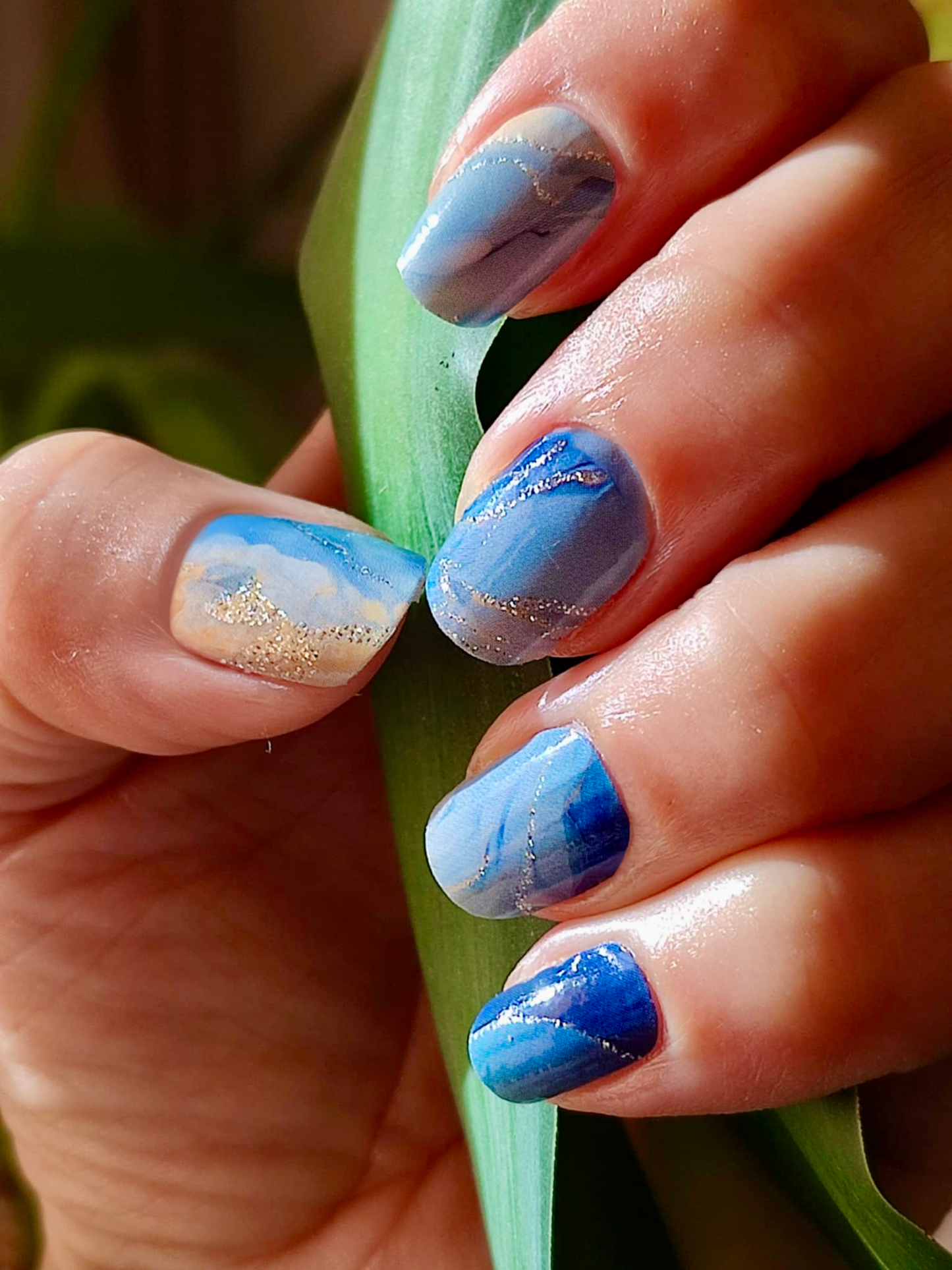 Blue Marble 16er-Blush&Cherry - Blush and Cherry - Nagelfolien ohne UV
