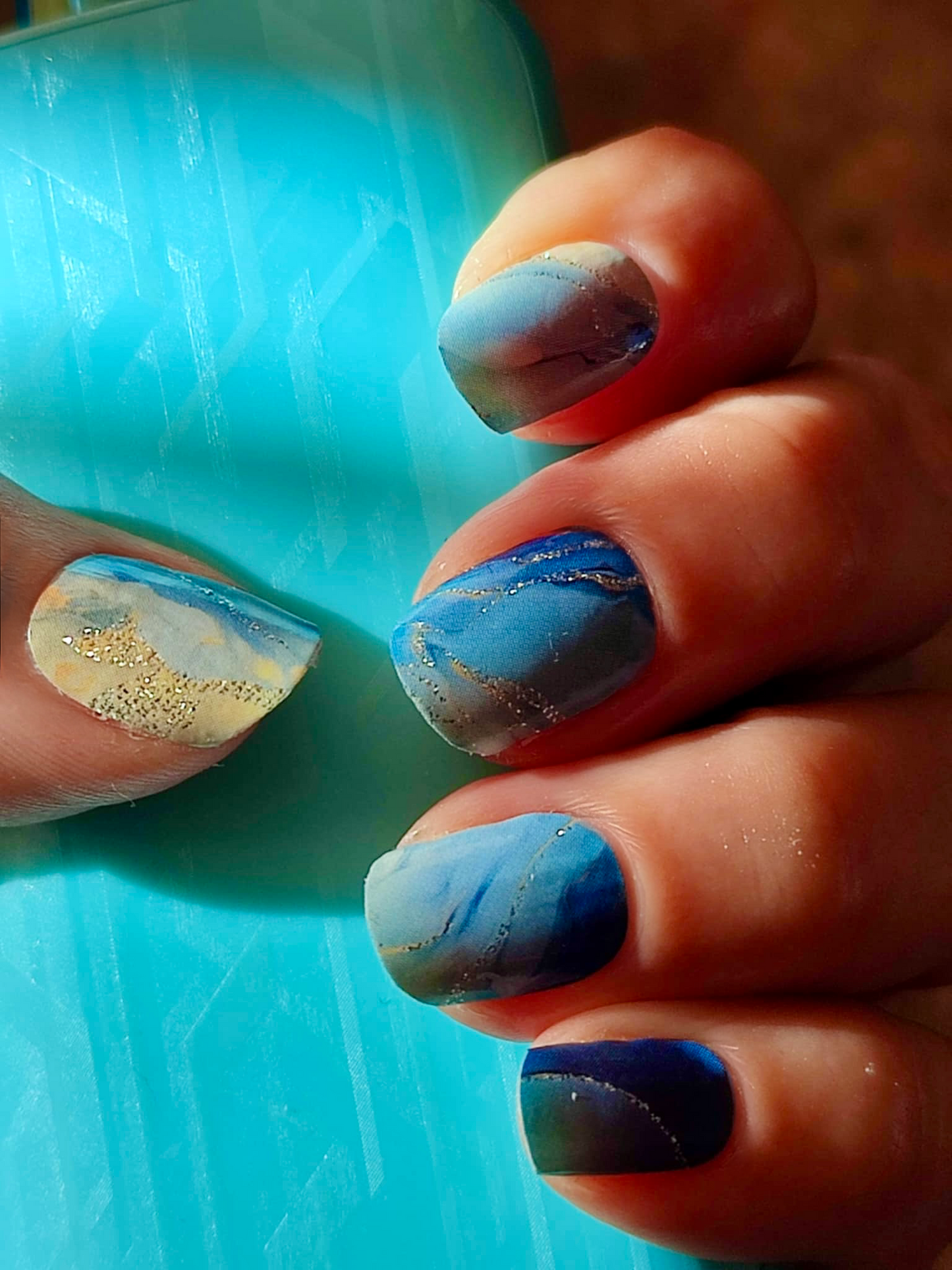 Blue Marble 16er-Blush&Cherry - Blush and Cherry - Nagelfolien ohne UV