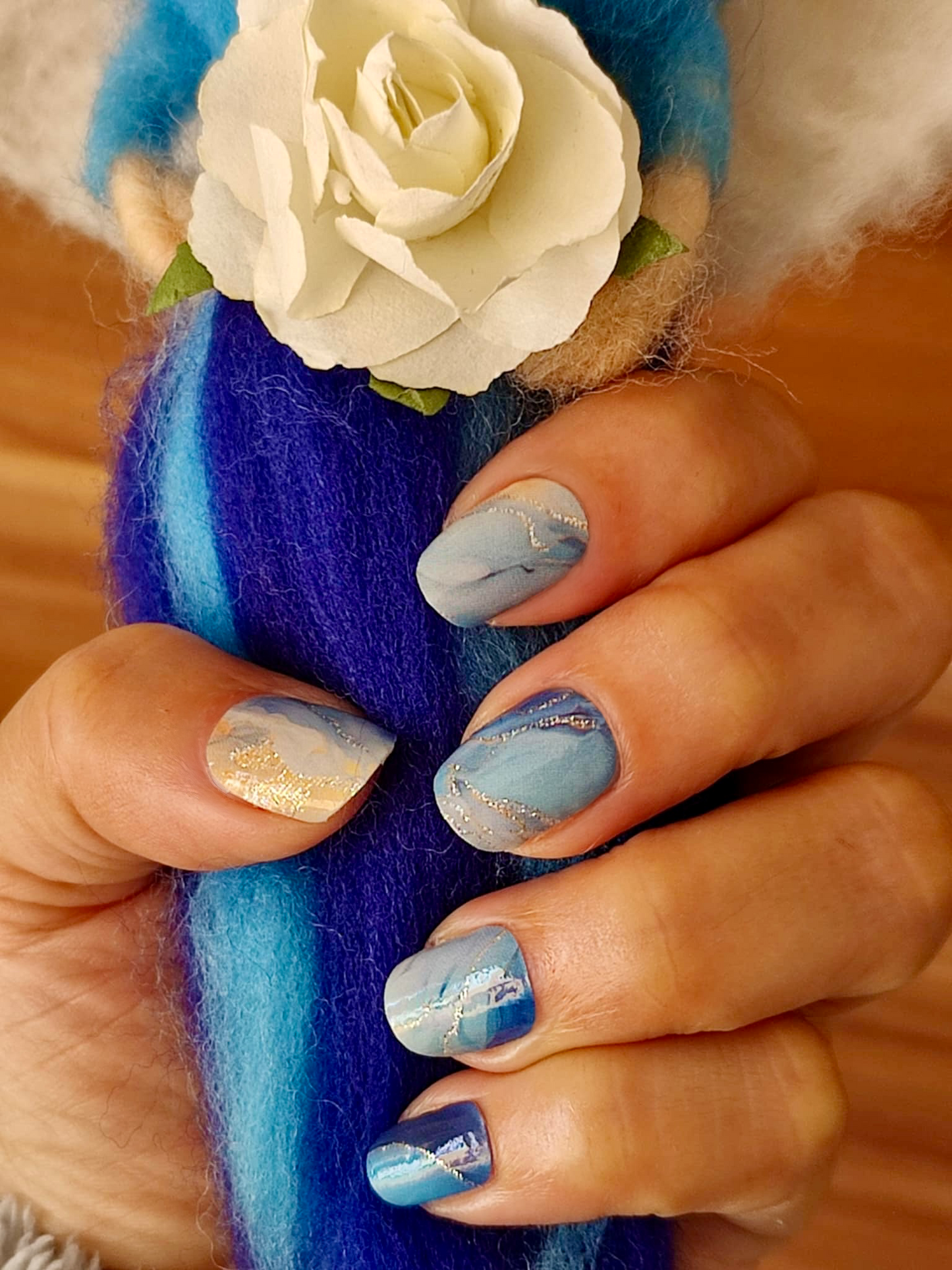 Blue Marble 16er-Blush&Cherry - Blush and Cherry - Nagelfolien ohne UV