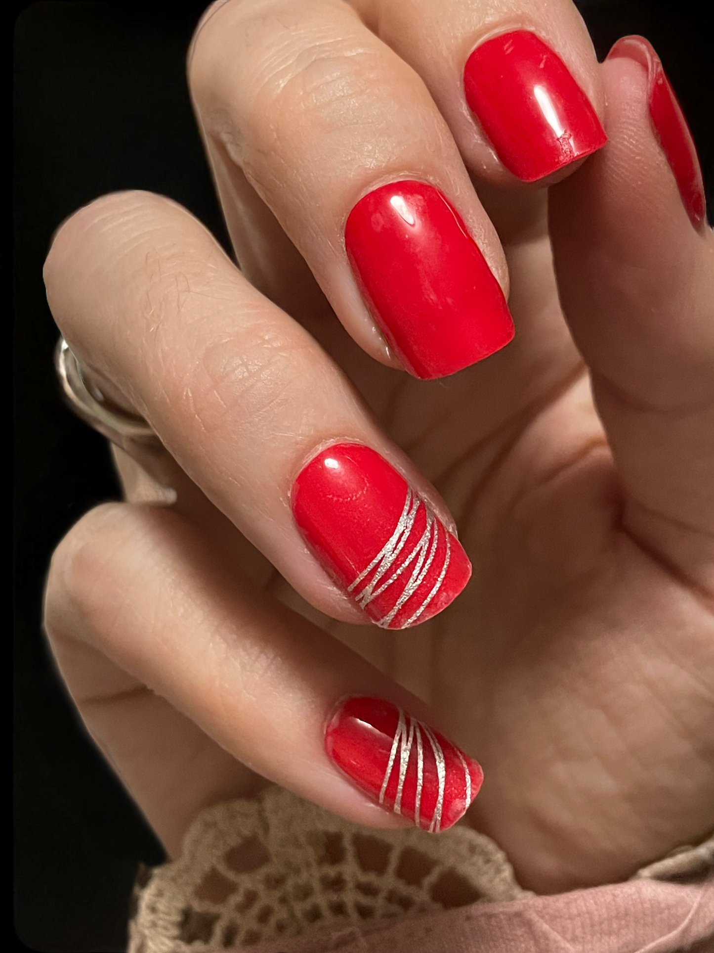 Glitter In Disguise 16er Overlay-Blush&Cherry-Exklusiv-Blush&Cherry-Blush and Cherry-Nagelfolien-Non UV-Ohne UV