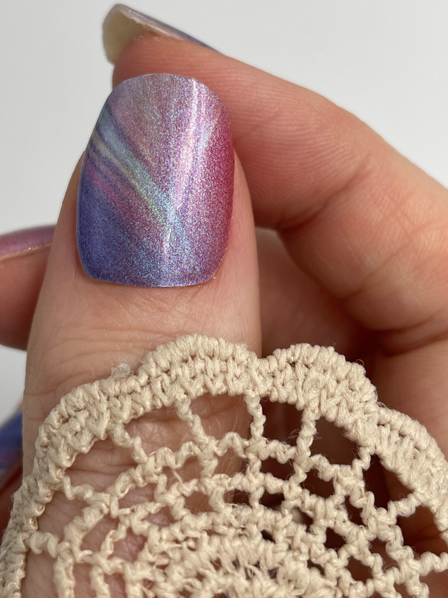 Nagelfolie Nail wraps Blue Swirl Blush&Cherry
