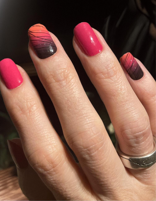 Sunset Chaser 16er-Blush&Cherry-Exklusiv-Blush&Cherry-Blush and Cherry-Nagelfolien-Non UV-Ohne UV