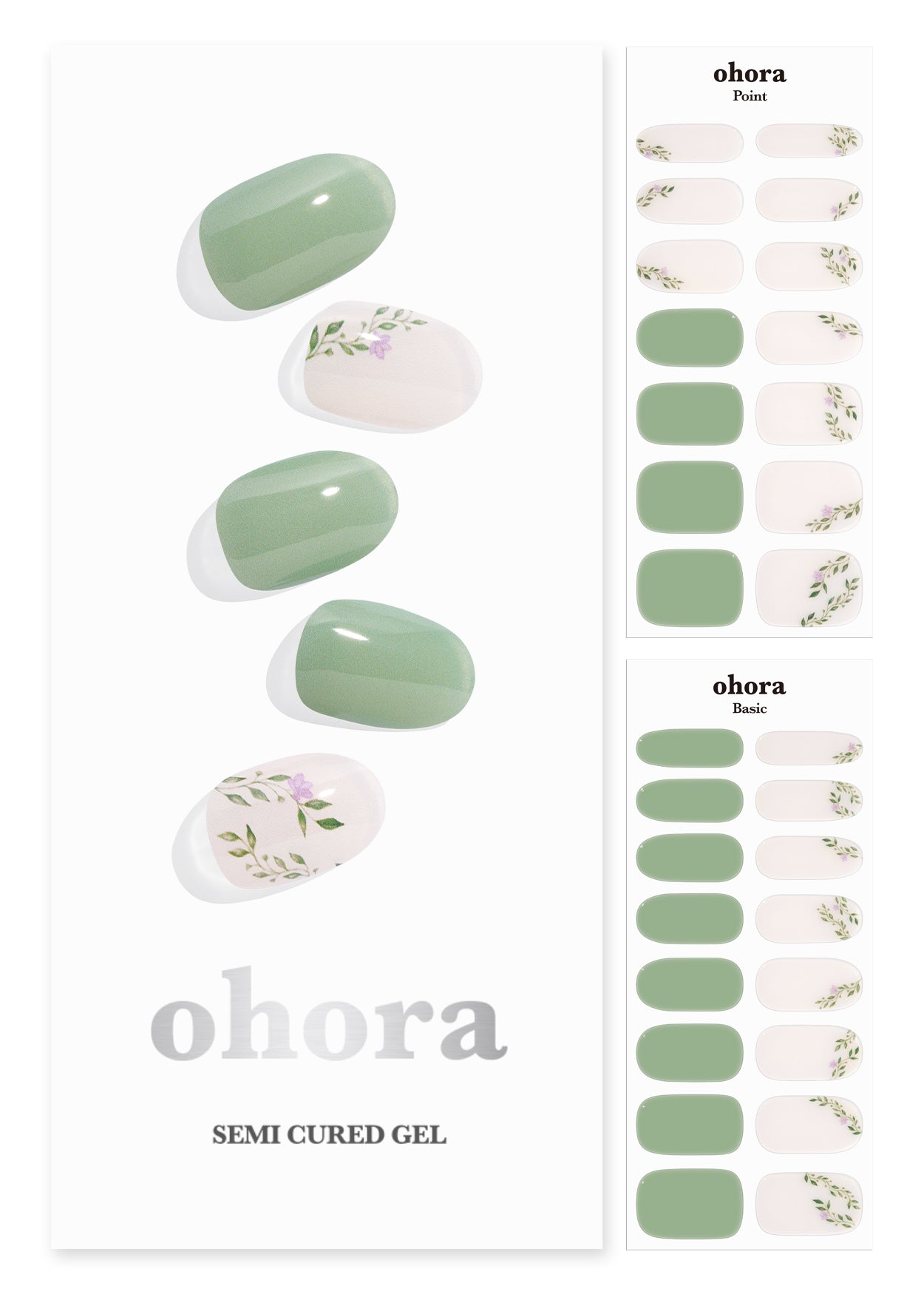 UV Ohora N Spring Garden US Size-UV Nail Wraps-Blush&Cherry-Ohora premium UV Gel Folien - Blush and Cherry