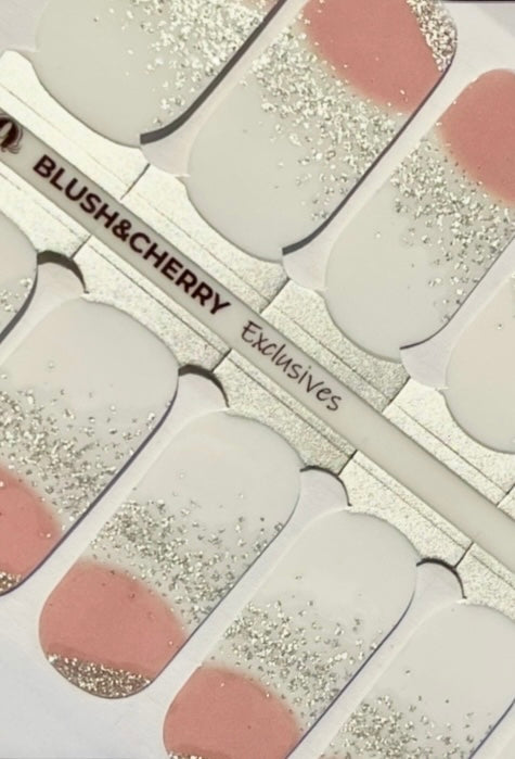 Dazzling French 16er-Blush&Cherry-Exklusiv-Blush&amp;Cherry-Blush and Cherry-Nagelfolien-Non UV-Ohne UV