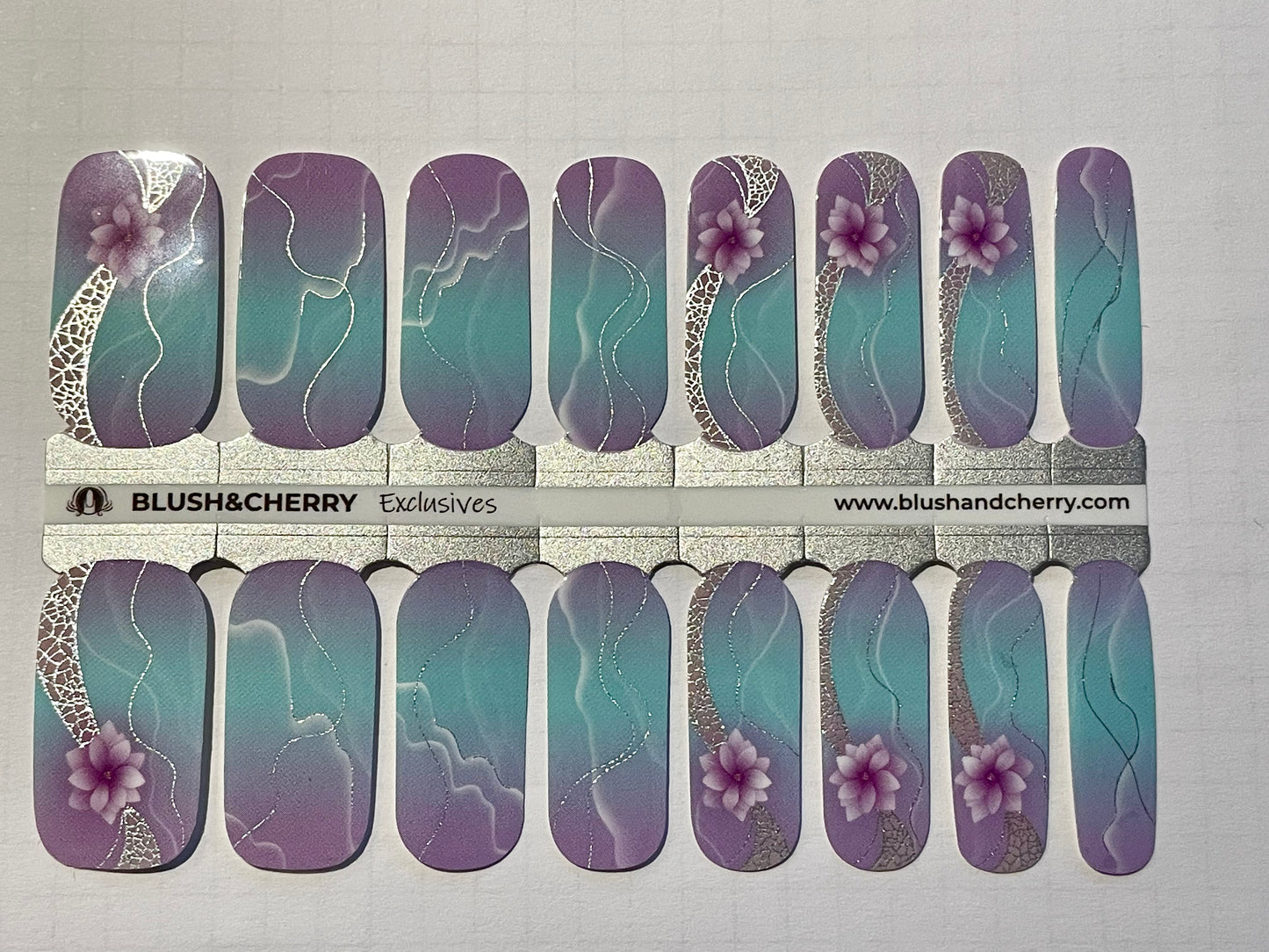 Spring Thai 16er-Blush&Cherry-Exklusiv-Blush&amp;Cherry-Blush and Cherry-Nagelfolien-Non UV-Ohne UV